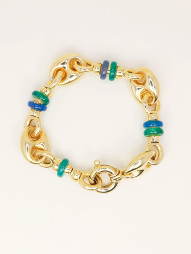 Bracelet chaine maille grain - bracelet,