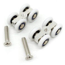 Lot de 2 roulettes pour porte coulissante de douche en verre avec vis 2PCS