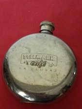fiole ancienne Parfum Alcool Café La Clusaz Télémark STAINLESS STEEL 5Oz