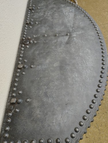Console demi lune grise - demi-lune, en