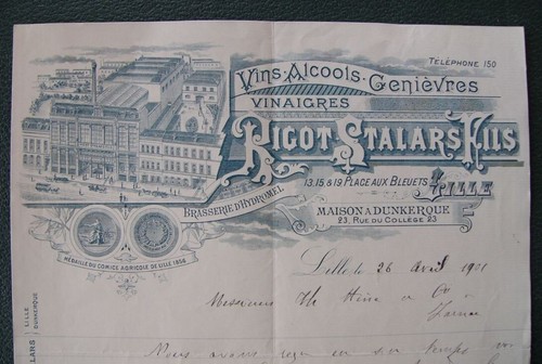 1901 lettre lille - lettre,