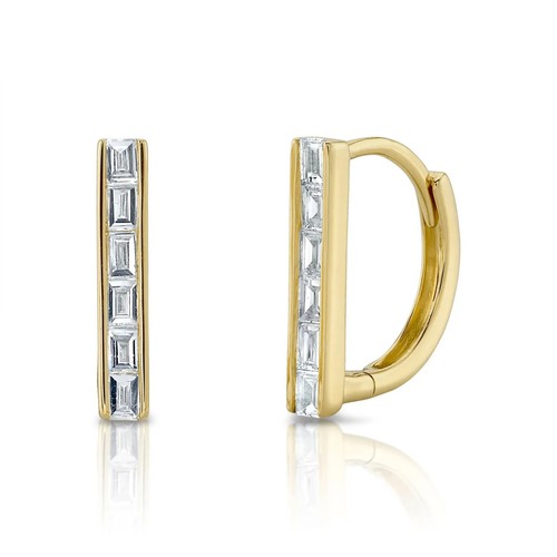 Diamants baguette huggie - baguette,