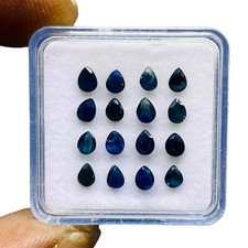 16 Pcs Saphir Bleu Naturel