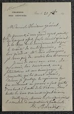 Anticléricaliste Désiré BARODET, 2 autographes dont sur Léon BOURGEOIS