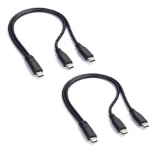 Lot de 2 câbles de charge répartiteur USB C adaptateur de charge type C vers ...