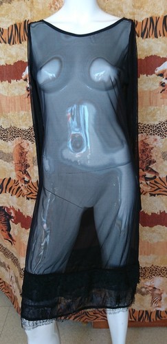 Robe femme transparente noire - robe,