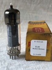 EL84 6BQ5 Mullard Mitcham, measured Vacuum Tube, lampe, Röhre, Valve. Used