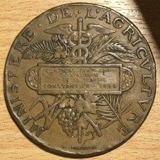 Algérie et Tunisie 1896 concours général agricole, décernée à Constantine