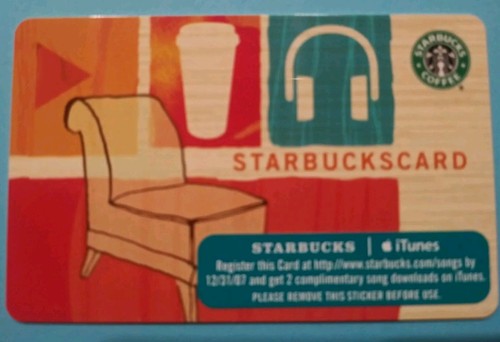 Starbucks card 2007 itunes - card, "
