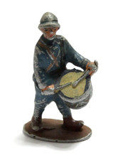 FIGURINE QUIRALU SOLDAT MILITAIRE POILUS DEFILE TAMBOUR JOUET COLLECTION VINTAGE