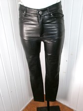 Pantalon simili cuir noir CALZEDONIA taille basse skinny taille S 34/36