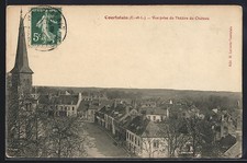 CPA Courtalain, Vue prise du Théâtre du Château 