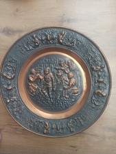 assiette décorative en cuivre