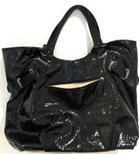 Vintage Sac à main femme DAVID JONES Simili-Cuir Handbag Handtasche Women Black