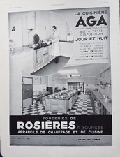 Cuisinière AGA fonderies de ROSIERES Bourges  - PUBLICITE 1936- AD 883