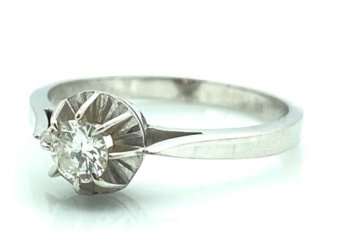 Magnifique bague solitaire - solitaire, or