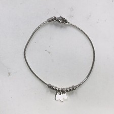 Agatha Bracelet Argent Massif Orné  D’un Charm Au Logo Fox Terrier