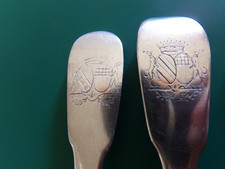 Couvert en argent armoiries,  Lyon et Bourg en Bresse XVIII ème siècle