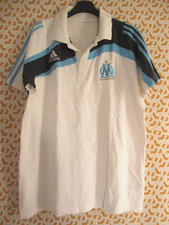 Polo Adidas Olympique Marseille Blanc OM maillot vintage Coton Jersey - 4 / M