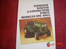 PROSPECTUS    PUBLICITAIRE  TRACTEURS   TONDEUSES    BOUYER   MODELE  896 - 896E