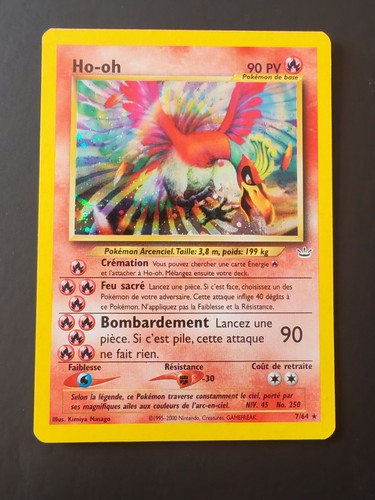 Carte pokémon holo oh - holo, ho-oh