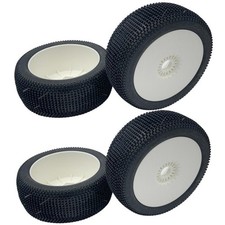 Pneus 6mik Scratch sur jante blanche ULTRA gomme BLEU- Montés et collés - éch...