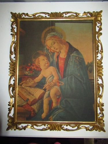 Tableau vintage sur tissu - tableau,