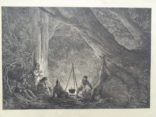 Grande gravure ancienne sur - gravure,