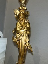 FERVILLE SUAN (1847-1925) Lampe en bronze doré Signée Art Nouveau