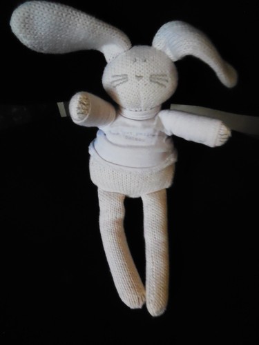 Doudou peluche lapin tricot - doudou,