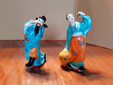 2 anciennes statues porcelaine