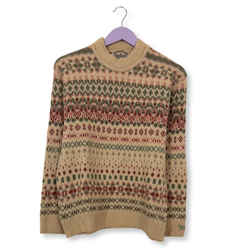 Pull vintage beige - pull, abstrait