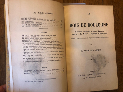 Bois boulogne augé - bois, de