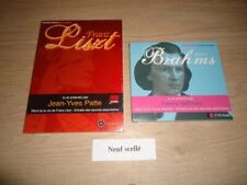 Lot de 2 CD livres audio - vies de Brahms et Liszt (neufs scellés) - classique