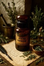 Flacon bouteille apothicaire ambré vintage retro soufflé à la main