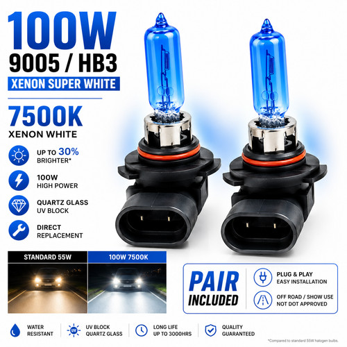 Paire 100w 9005 hb3 offroad - paire,