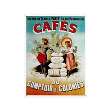 Plaque métal publicitaire 30x40cm  plate  : CAFÉ DU COMPTOIR DES COLONIES