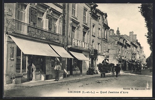 Cpa chinon quai jeanne - chinon,,