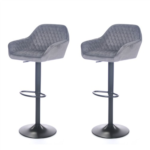 Velours gris barre - 2,