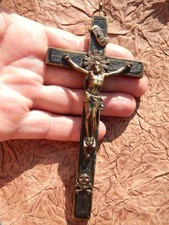 Ancienne GRANDE CROIX  laiton