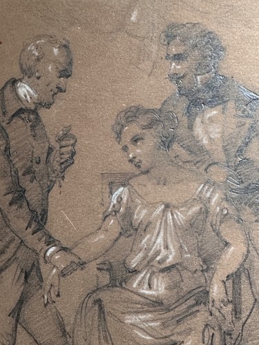 Ancien dessin charivari - dessin,