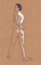 Nu nude dessin original F05