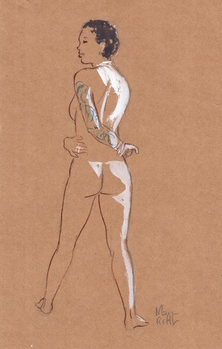 Nude dessin original - nu, f05