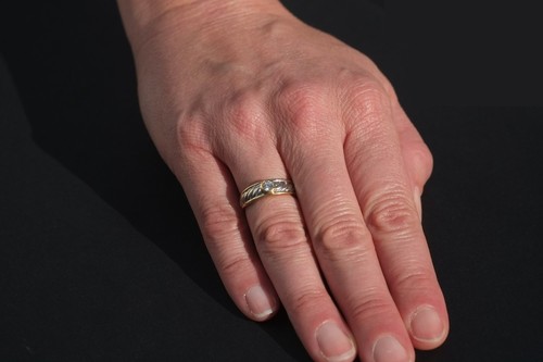 Bague jonc jaune et - bague,