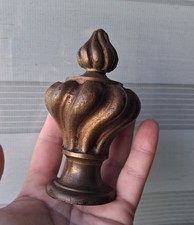 ancienne décoration FLAMME /embout tringle à rideau? pomme d'escalier? bronze