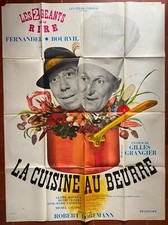 Affiche LA CUISINE AU BEURRE Restaurant BOURVIL Fernandel 120x160cm 1963