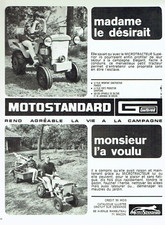 publicité Advertising 0423  1966   Motostandard  microtracteur  vie  à campagne
