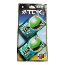 2x Cassettes 90 Min TDK Hi8 MP Position Camescope SECAM NEW camera