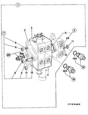 Chargeur de piscine Jcb authentique bloc de vannes 2 (pièce n° 25/619300)
