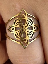Bague Nœud de Sorcière en Plaqué Or – Protection & Élégance Symbolique